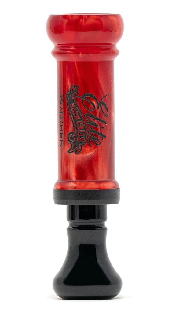 Elite Duck Calls Butcher Cutdown Red Pearl and Black Acrylic Call