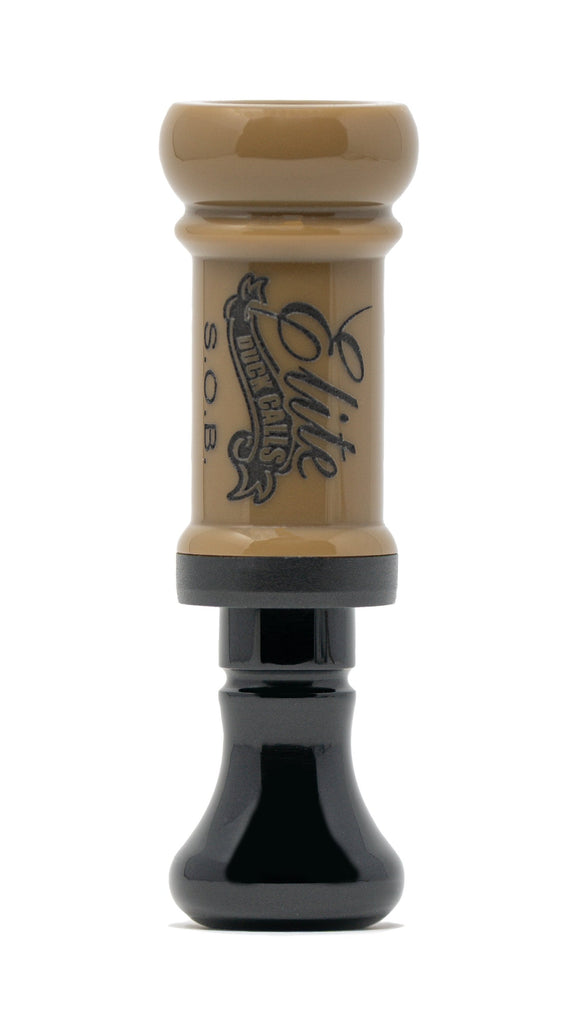 Elite Duck Calls SOB S.O.B. Butcher Cutdown Tan and Black Acrylic Call