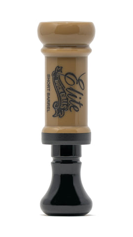 Elite Duck Calls Short Barrel Butcher Cutdown Red Pearl and Black Acrylic Duck Call