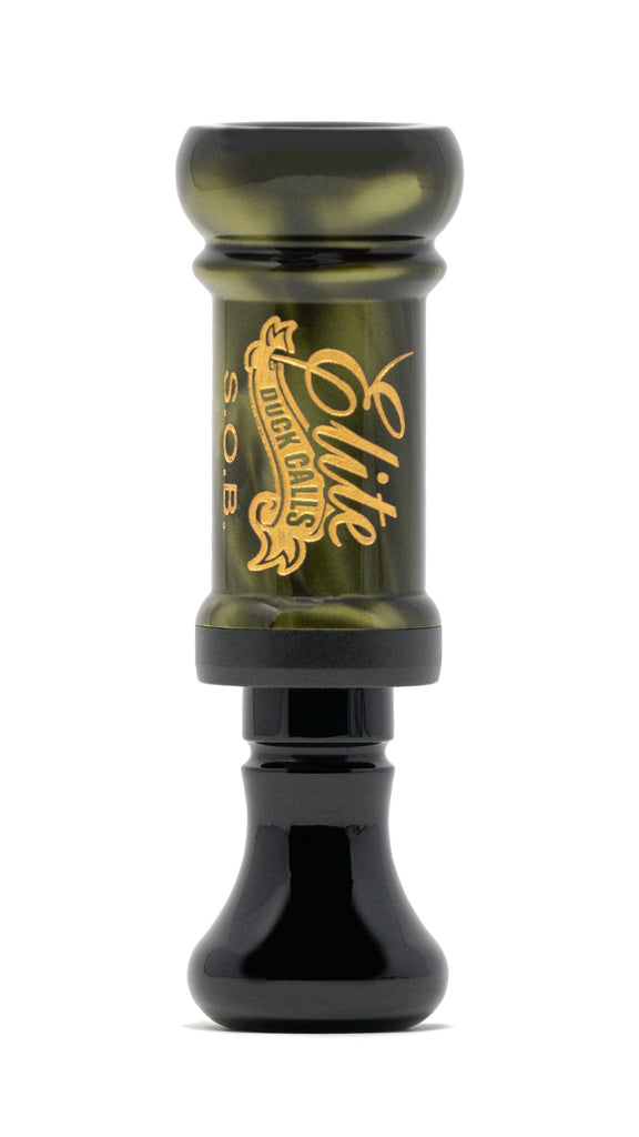 Elite Duck Calls SOB S.O.B. Butcher Cutdown Venom and Black Acrylic Call